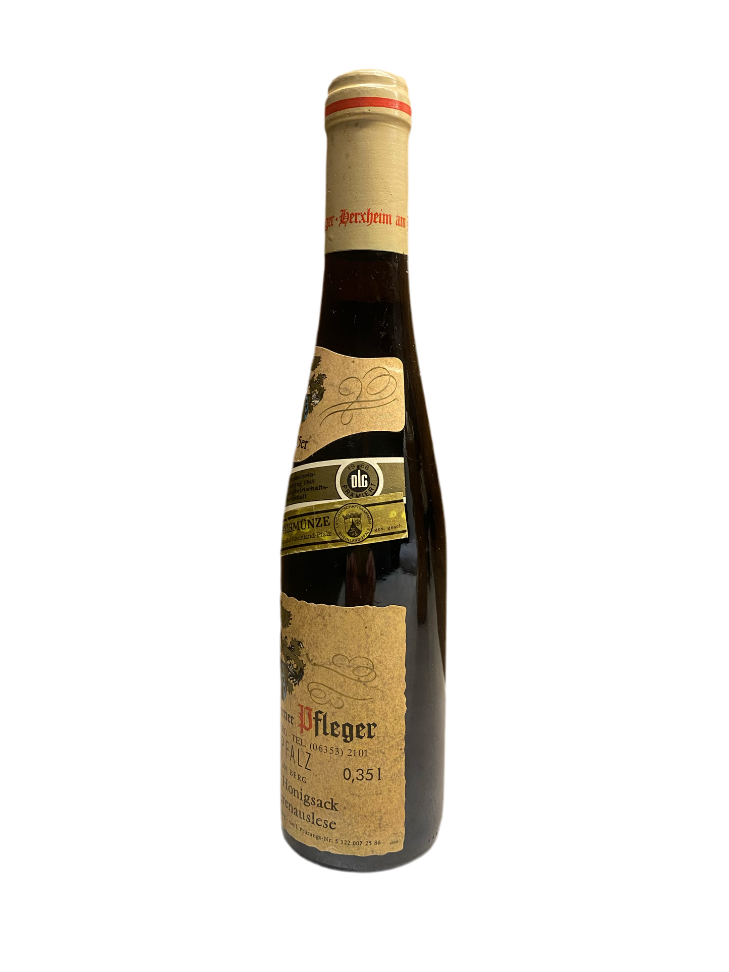 Zeer exclusief Weingut Werner Pfleger Herxheimer Honigsack Riesling Beerenauslese 1985