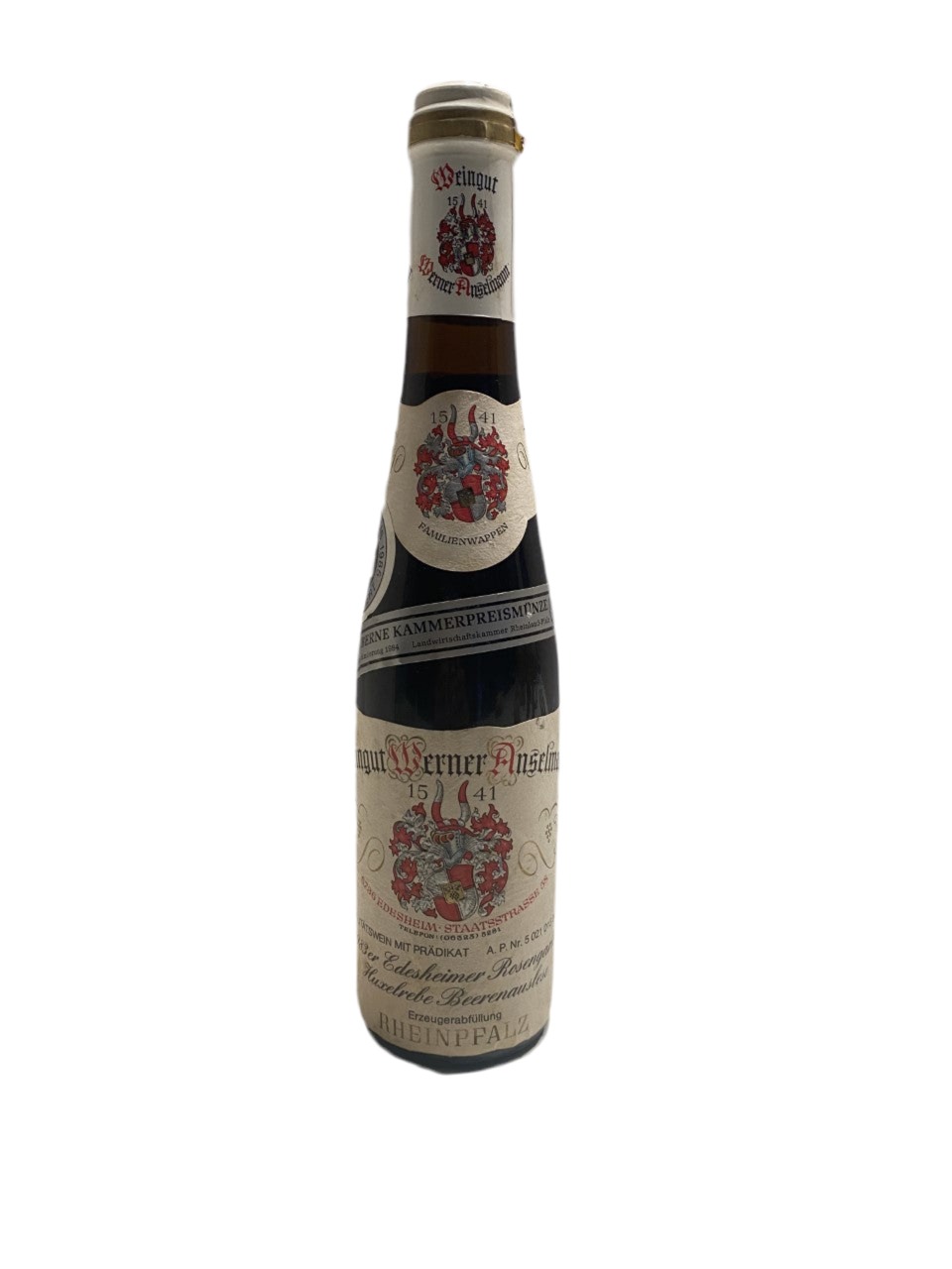 Zeer exclusief - Weingut Werner Anselmann Edesheimer Rosengarten Huxelrebe Beerenauslese 1983 IJswijnen