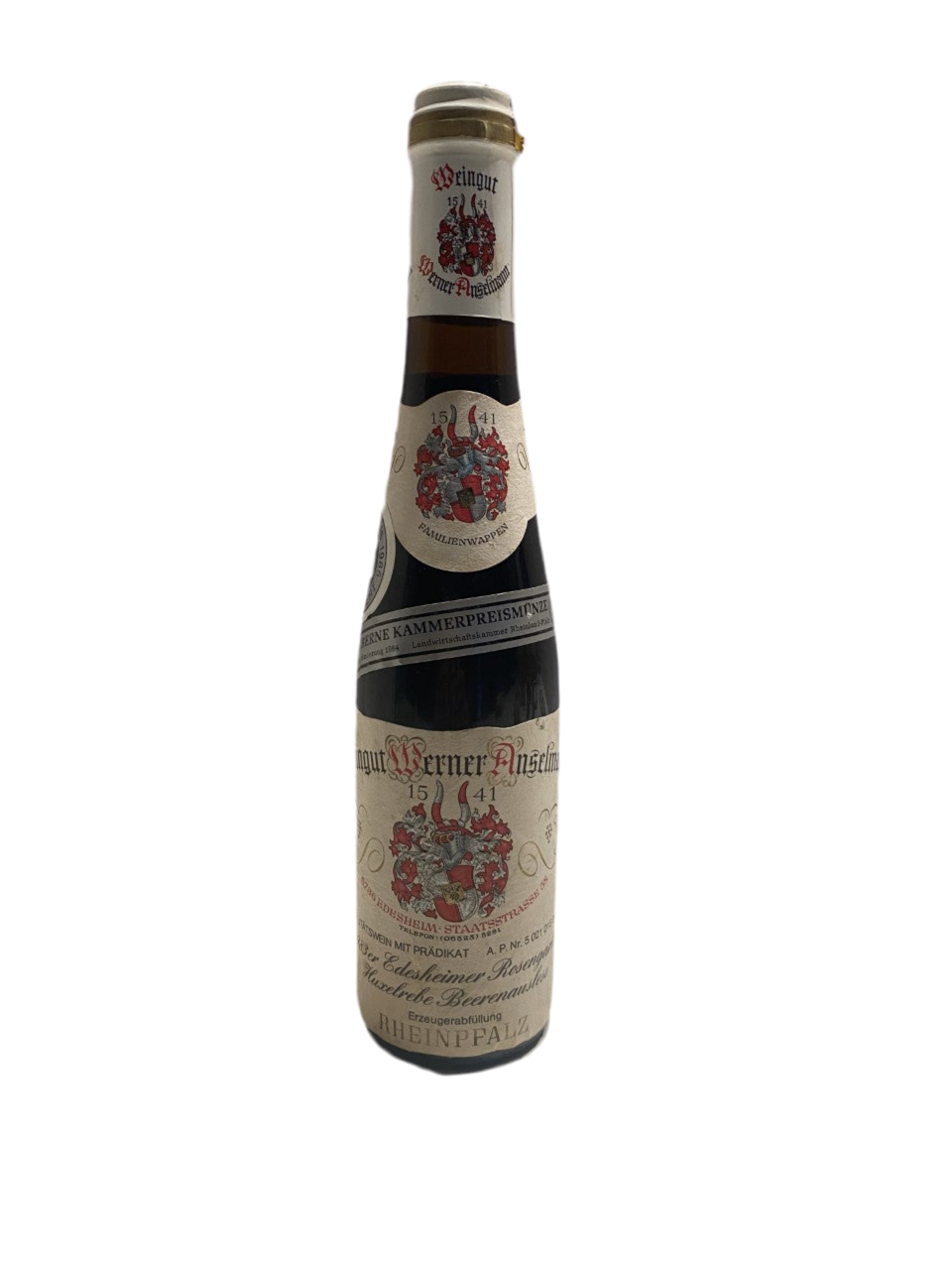 Zeer exclusief - Weingut Werner Anselmann Edesheimer Rosengarten Huxelrebe Beerenauslese 1983