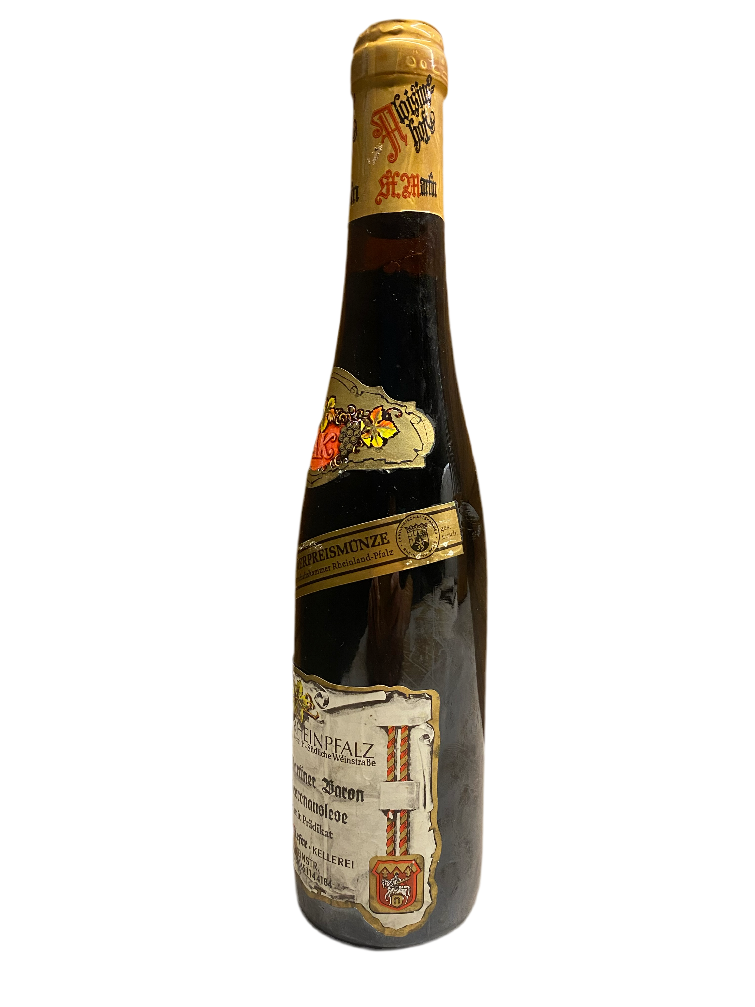 Zeer exclusief Weingut Aloisiushof St. Martiner Daron Rulander Beerenauslese 375ml, 1983 (kopie) IJswijnen