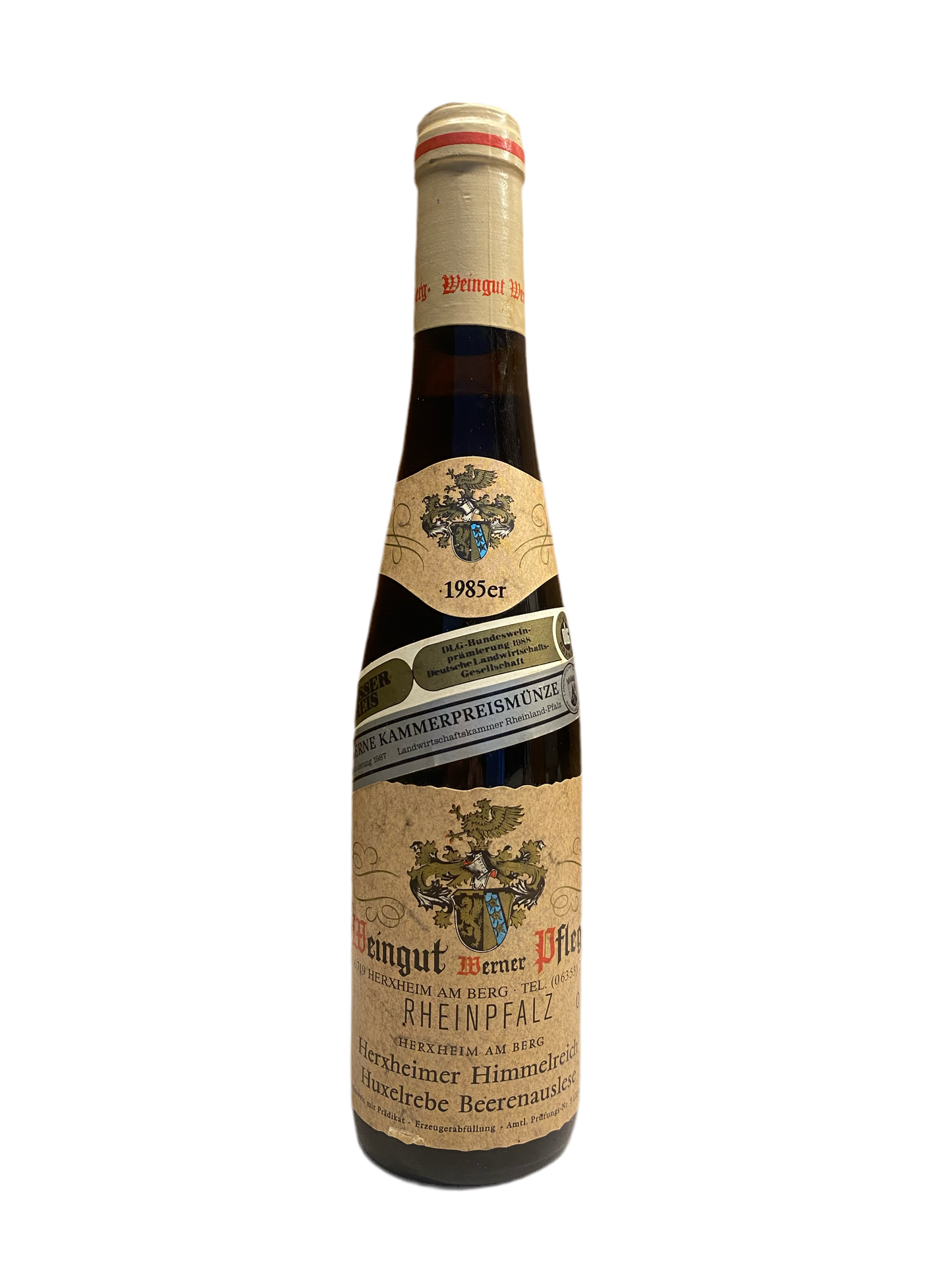 Zeer exclusief Weingut Werner Pfleger Herxheimer Himmelreich Huxelrebe Beerenauslese, 350ml 1985