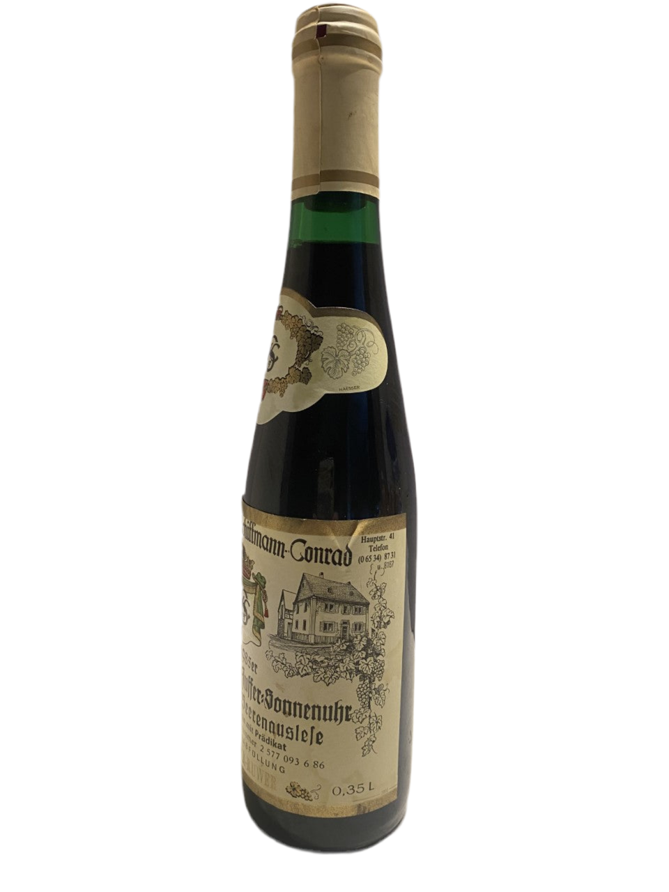 Zeer exclusief - Weingut W. Schiffermann-Conrad Riesling Beerenauslese 1985, 350ml IJswijnen.nl / Dessertwijn.nl