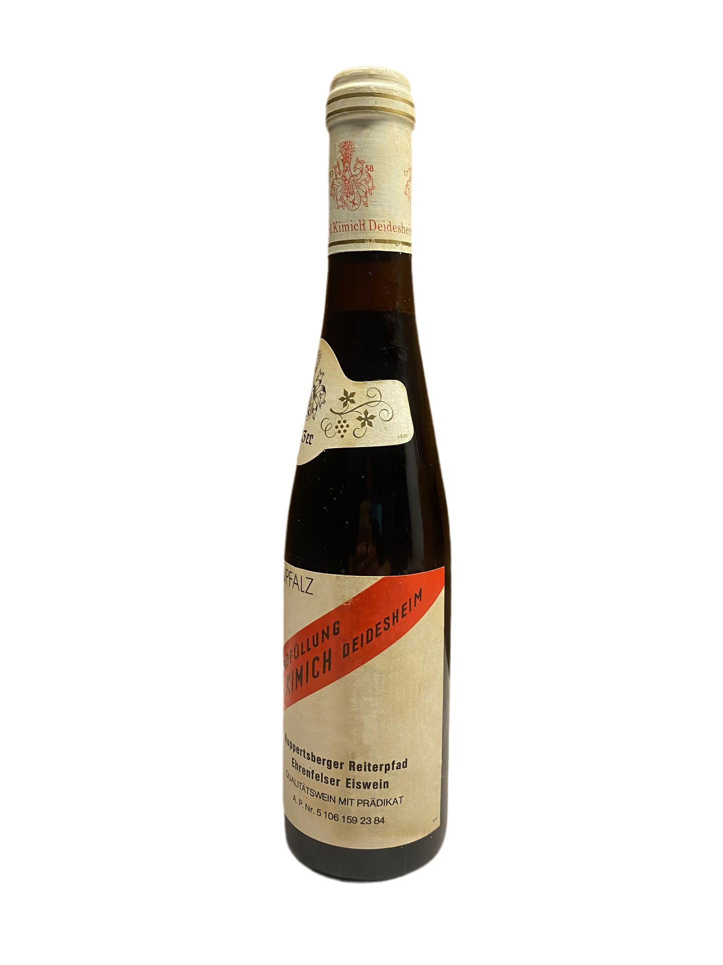 Zeer exclusief Weingut Julius Fred. Kimich Deidesheim Ehrenfelser Eiswein, 375ml, 1983