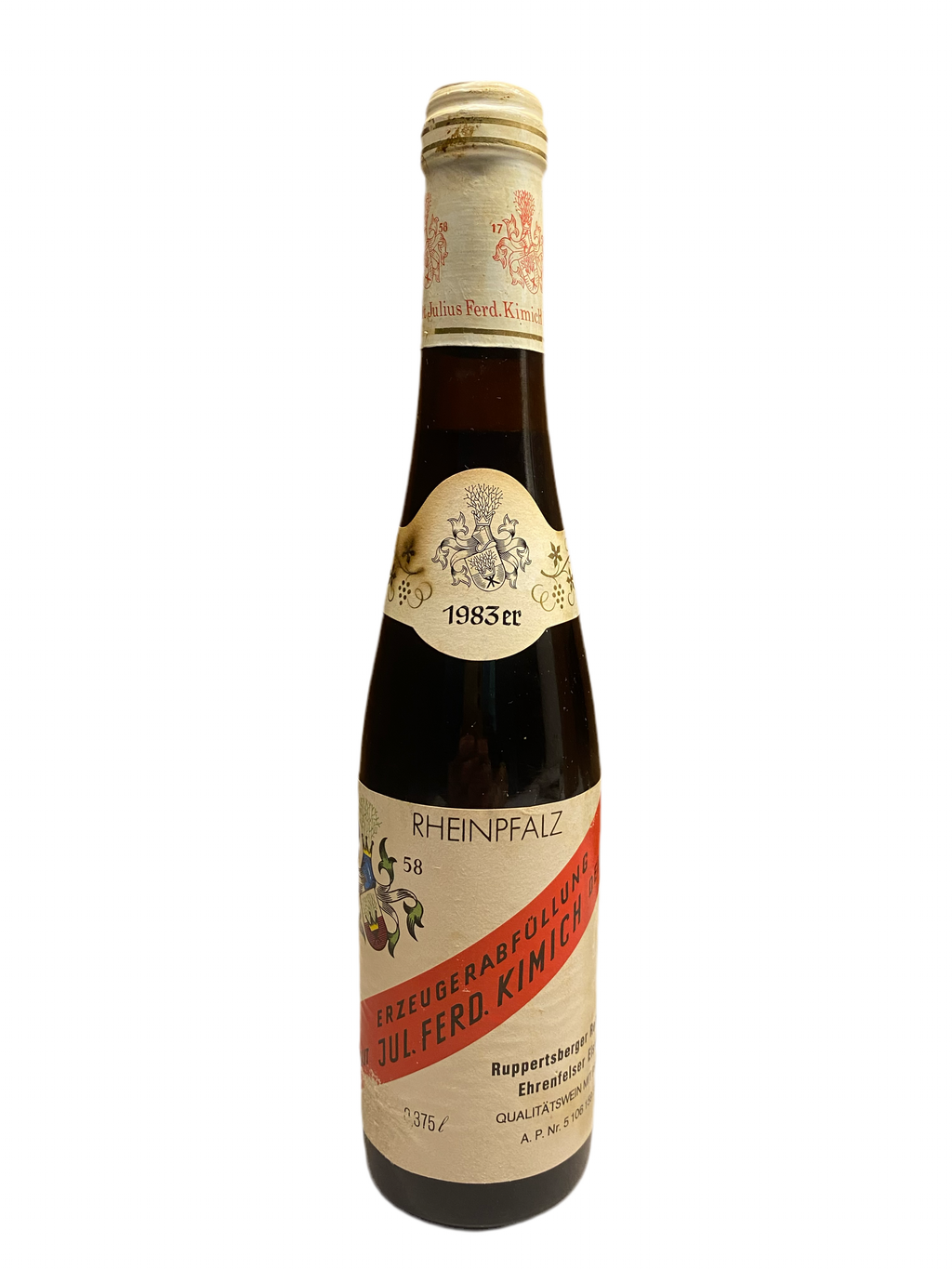 Zeer exclusief Weingut Julius Fred. Kimich Deidesheim Ehrenfelser Eiswein, 375ml, 1983 IJswijnen