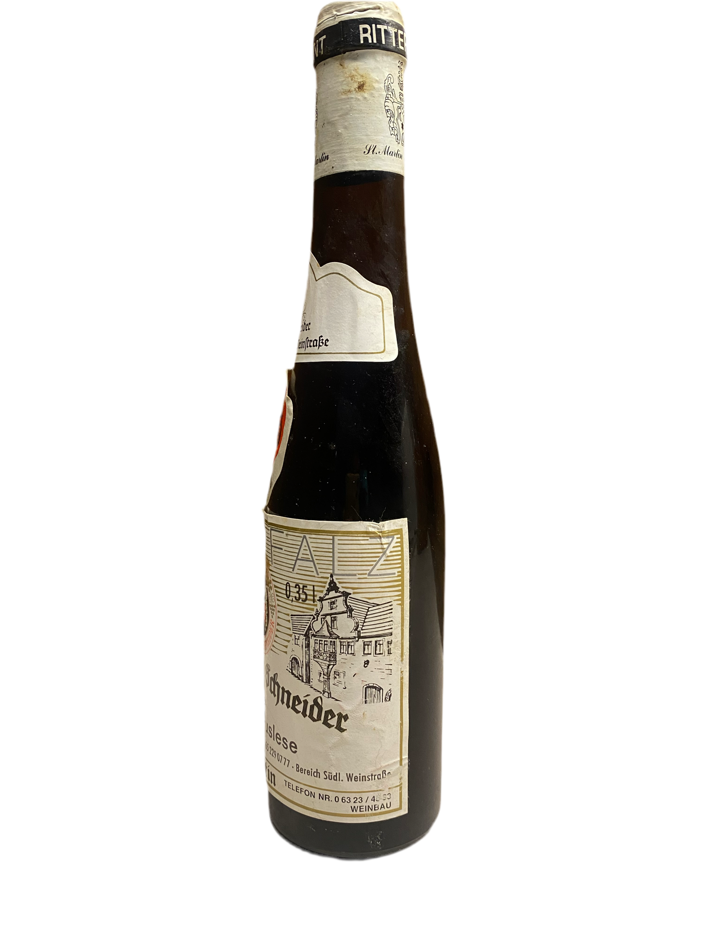 Very exclusive Weingut Albert Val Schneider Huxelrebe Auslese, 350ml 1976