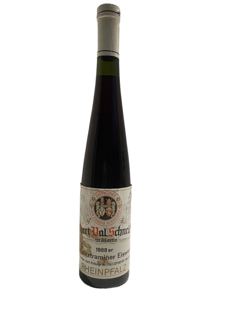 Zeer exclusief - Albert Val Schneider Gewürztraminer Eiswein 1988 IJswijnen.nl / Dessertwijn.nl