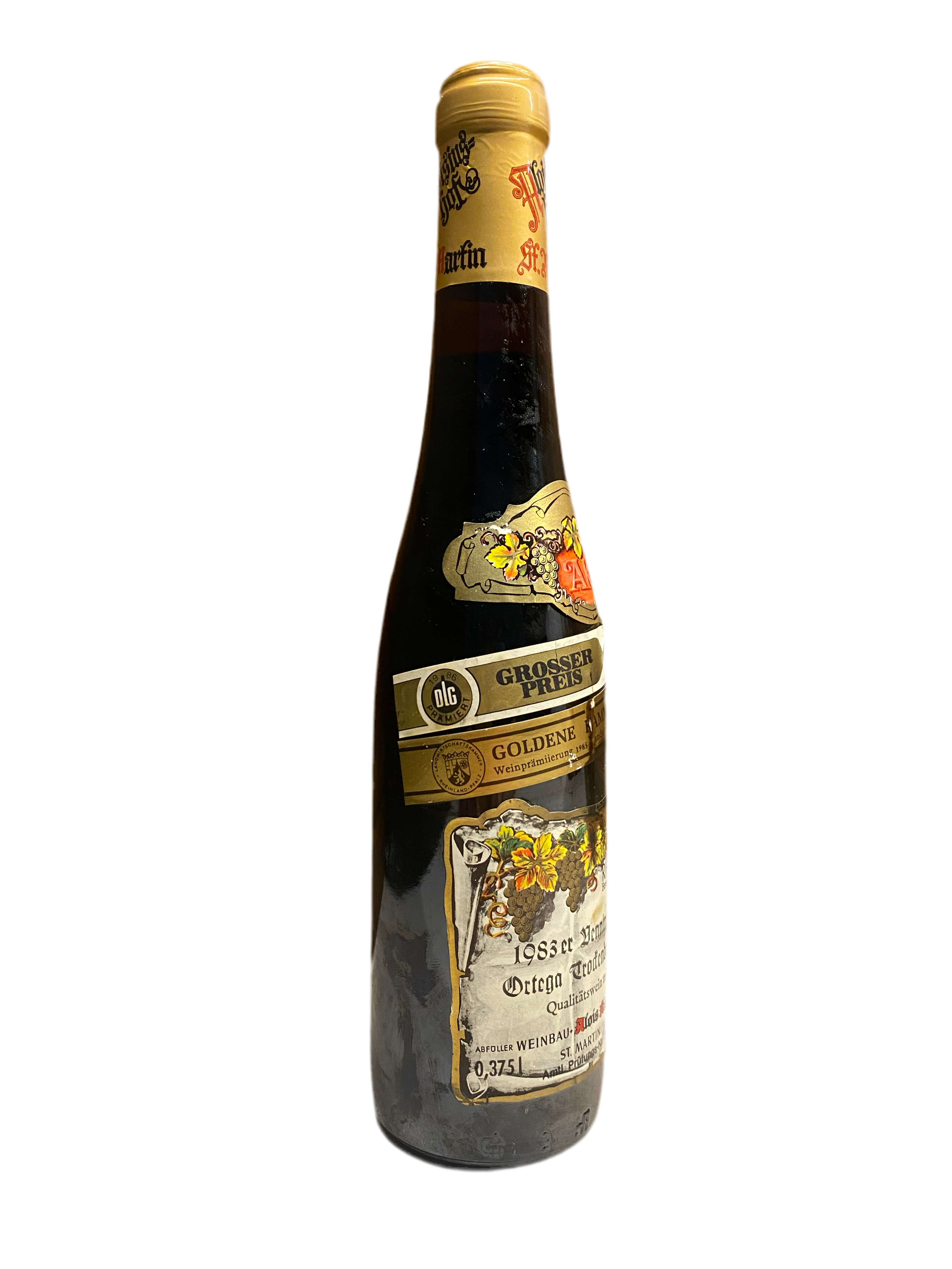 Zeer exclusief Weingut Aloisiushof Denninger Doltoe Ortega Trockenbeerenauslese 375ml, 1983 IJswijnen