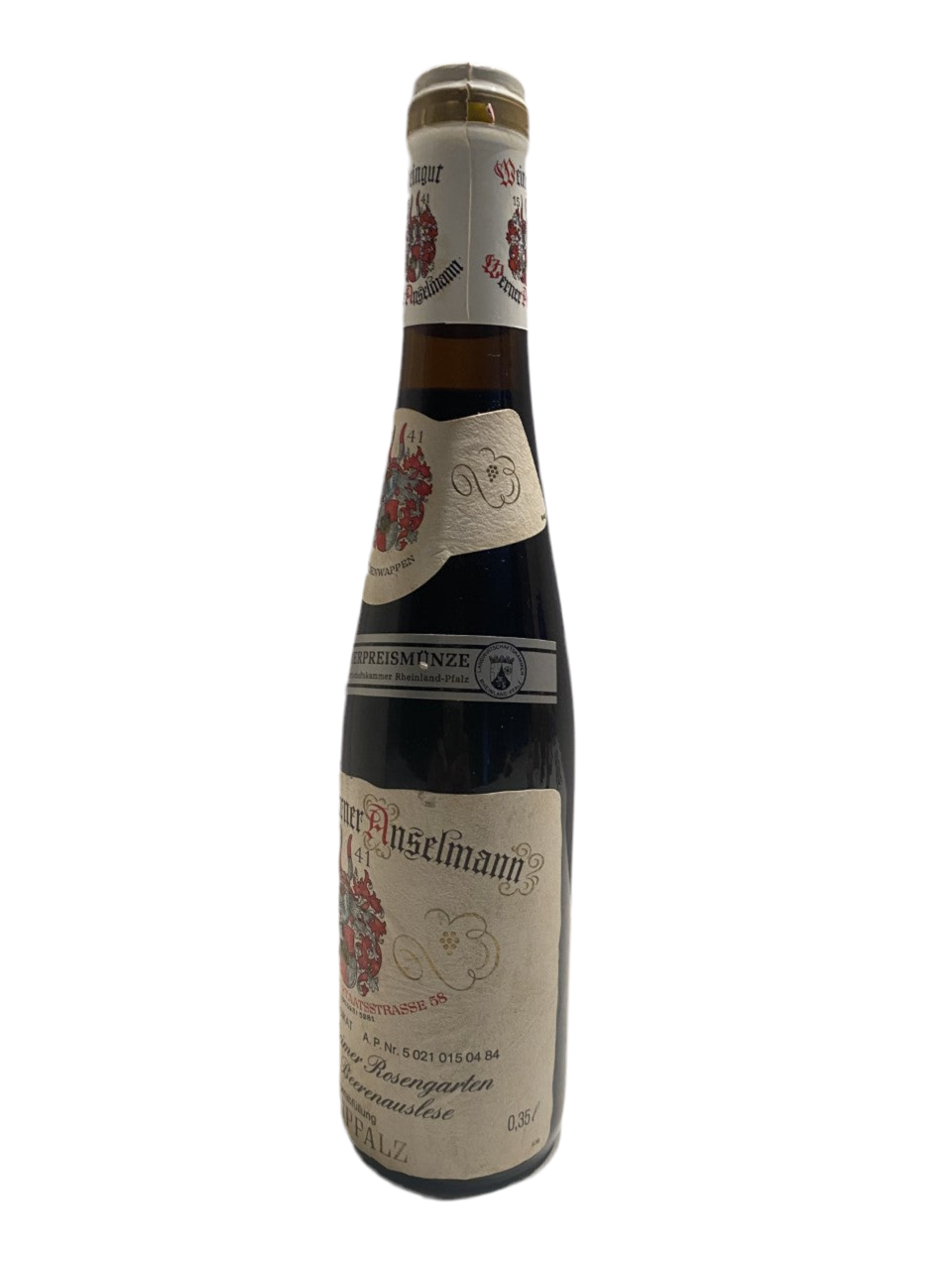 Zeer exclusief - Weingut Werner Anselmann Edesheimer Rosengarten Huxelrebe Beerenauslese 1983