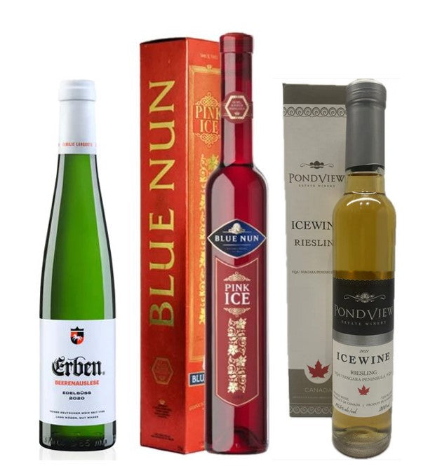 Special trio: Blue Nun ice wine, Pink ice and Beerenauslese