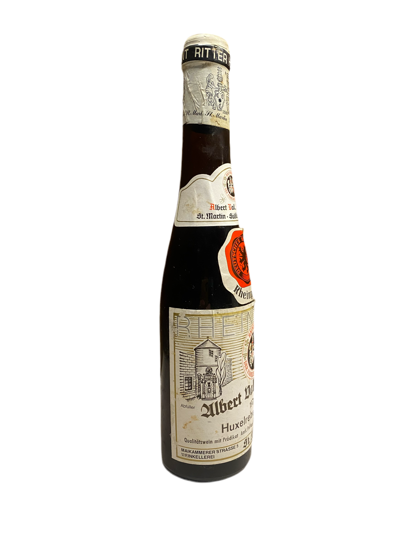 Sehr exklusive Weingut Albert Val Schneider Huxelrebe Auslese, 350ml 1976