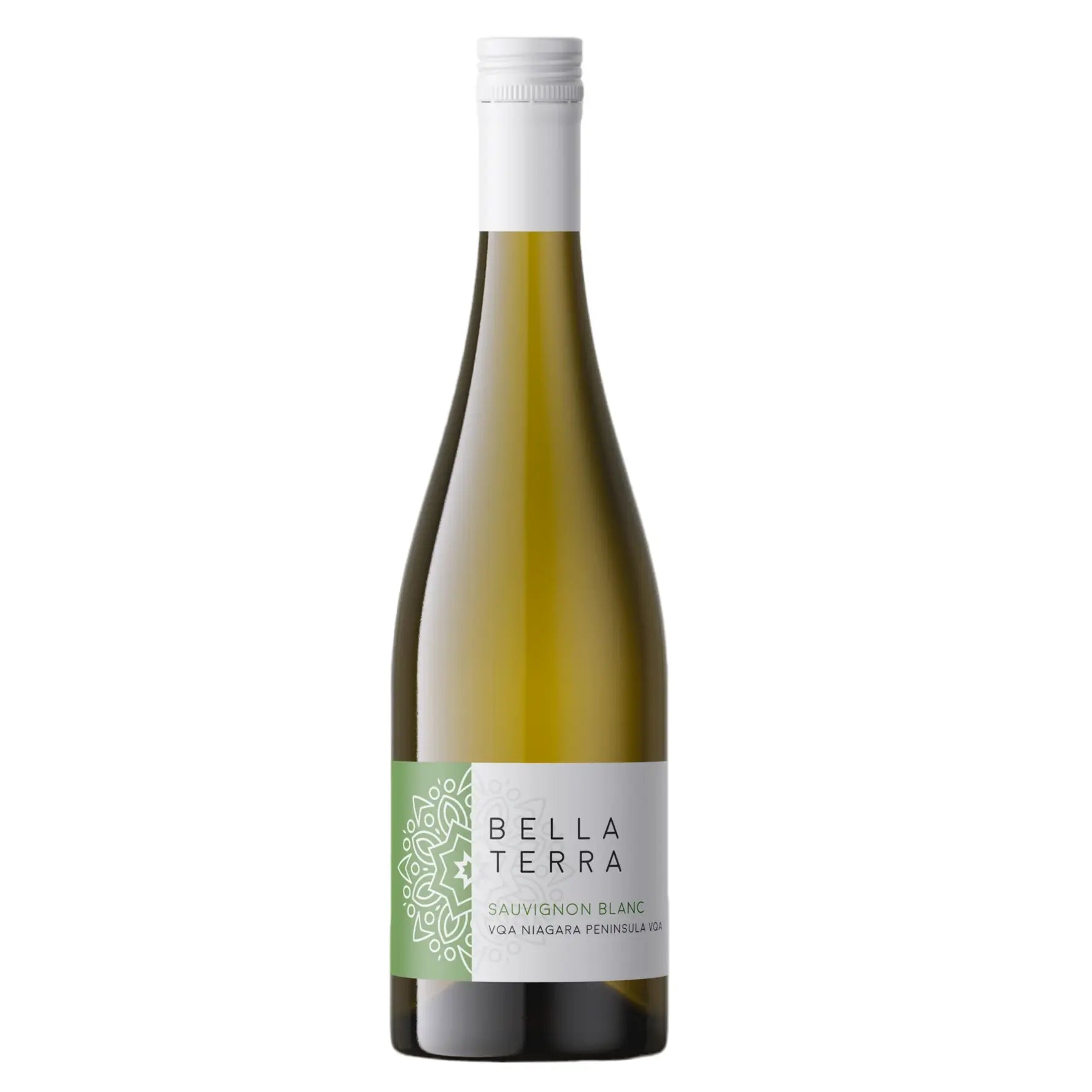 Sauvignon Blanc van Bella Terra Vineyards – frisse witte wijn uit Niagara Lakeshore met aroma’s van grapefruit, honingmeloen, limoenschil en een vleugje vers gemaaid gras.