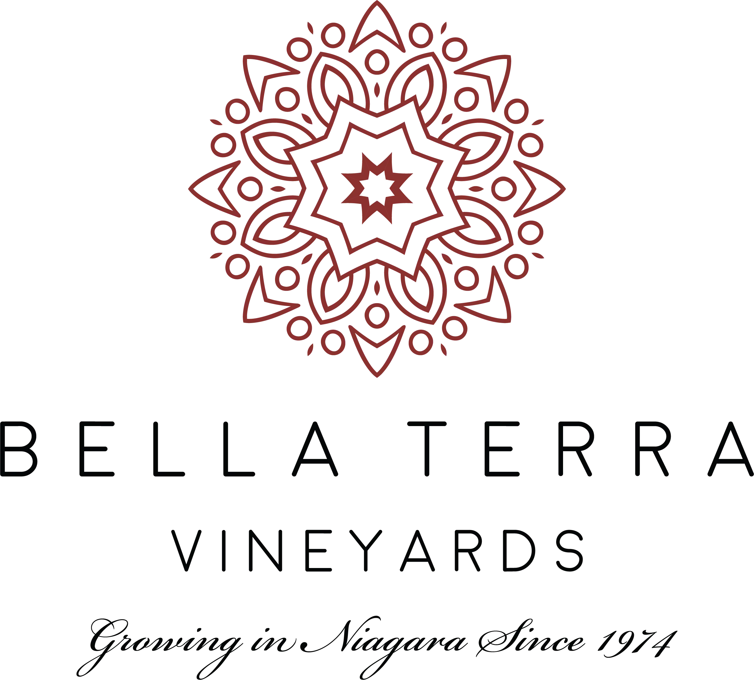 Logo van Bella Terra Vineyards – gerenommeerd Canadees wijnhuis bekend om hoogwaardige Canadese wijn, icewine en dessertwijn.