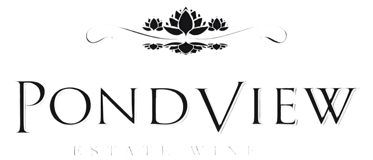 Logo van Pondview Estate Winery – Canadees wijnhuis uit Niagara, bekend om hoogwaardige dessertwijnen en icewines.
