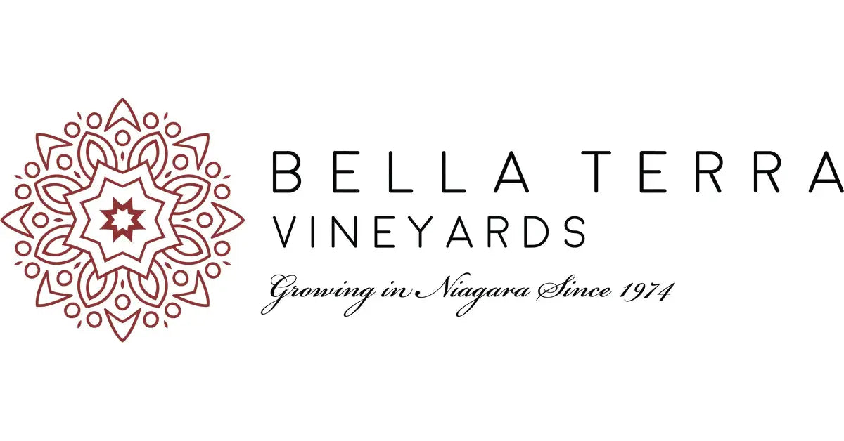 Logo van Bella Terra Vineyards – Canadees wijnhuis uit Niagara bekend om premium wijnen en vakmanschap.