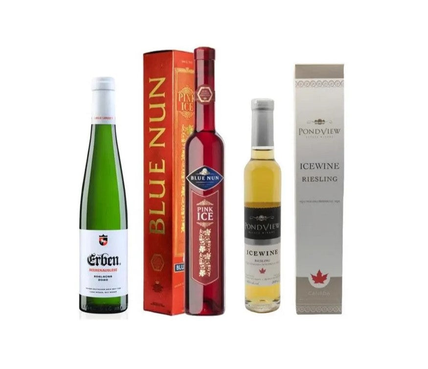Bijzondere trio : Pondview riesling icewine, Pink ice en Beerenauslese